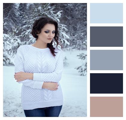 Model Winter Young Woman Image